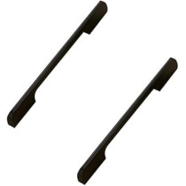 Abbasali 2Pcs Drawer Pull Bar Handles, European Style, Aluminium Alloy, Simple Door Grip, 96mm, Black