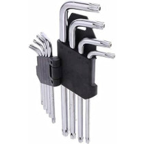 Abbasali Star Key Set, 9 Pieces, Torx Hex Key Wrench Set, Tamper Proof, Folding Allen Key Set, Long