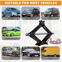 Abbasali Safety Pack for Car, SUV And Other Vehicles, Safety Jacket, Gloves, Scissor Jack, Safety Triangle, Wheel Spanner, First Aid Pouch And Fire Extinguisher 1kg