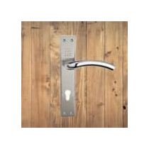 Abbasali Wooden Door Handle Set with Lock Body And Cylinder 70mm, 5 Keys, SN Dotted Model