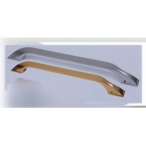 Abbasali Modern And Stylish Wooden and Glass Door Handles, Set of 2 Pieces, 300mm, Silver Model: 02 300
