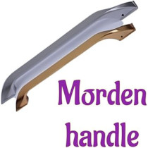 Abbasali Modern And Stylish Wooden and Glass Door Handles, Set of 2 Pieces, 300mm, Silver Model: 02 300