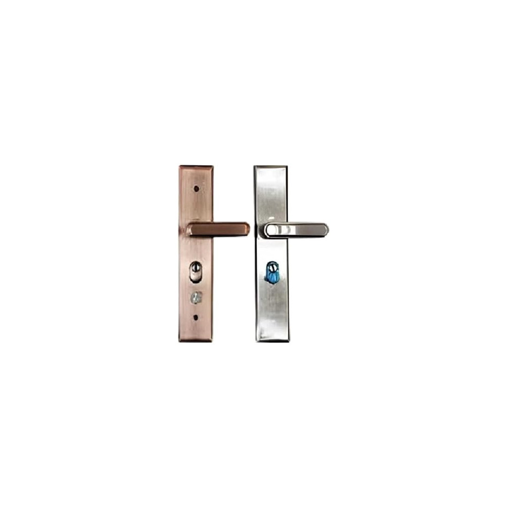 Abbasali Wooden Door Handle for Entrance and Interior Doors, Model NK 06, Rose Gold