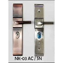 Abbasali Wooden Door Handle for Entrance and Interior Doors, Model NK 06, Rose Gold