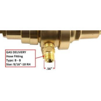 Abbasali Two Stage Regulator for Inert Gas, Inlet Connection