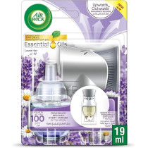 Air Wick Plug-In Scented Oil Fragrance Diffuser With Refill, Lavender, Eliminates Bad Odour Like Cat Litter Smell, 19Ml