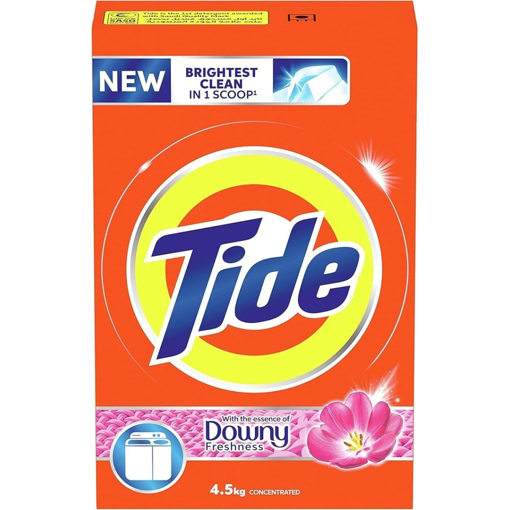 Tide Powder Laundry Detergent With The Essence Of Downy Freshness, 4.5 Kg