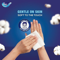 Fine Facial Tissue Boxes, 5 Box, 2 Ply X 150 Sheets With Cotton Feel Tissues Suitable For All Skin