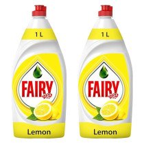 Fairy Lemon Dishwashing Liquid Soap, 2 X 1 Liter