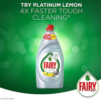 Fairy Lemon Dishwashing Liquid Soap, 2 X 1 Liter