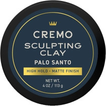 Cremo Premium Barber Grade Hair Styling Palo Santo (Reserve Collection) Sculpting Clay, High Hold, Matte Finsh, 4 Oz