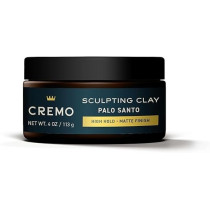 Cremo Premium Barber Grade Hair Styling Palo Santo (Reserve Collection) Sculpting Clay, High Hold, Matte Finsh, 4 Oz