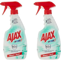 Ajax Surface Cleaner Sanitizer Spray, 7 In 1 Actions, Bleach Antibacterial Disinfectant Trigger, 500Ml X 2