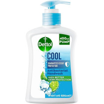 Dettol Cool Handwash Liquid Soap For Effective Germ Protection And Personal Hygiene (Protects Against 100 Illness Causing Germs) Mint And Bergamot Fragrance, 400Ml