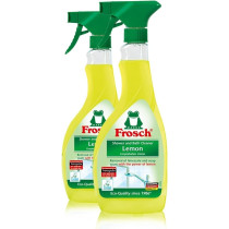 Frosch Natural Lemon Shower And Bathroom Cleaner Spray Bottle, 500Ml (Pack Of 2)