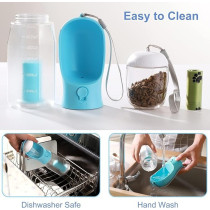 Snlkml Dog Water Bottle Portable, 3-In-1 Dog Water Bottle With Food Container And Replaceable Waste Bags, Leak Proof, Dishwasher Safe, Water Bottle For Dogs On The Go Outdoor Hiking Travel (20Oz)