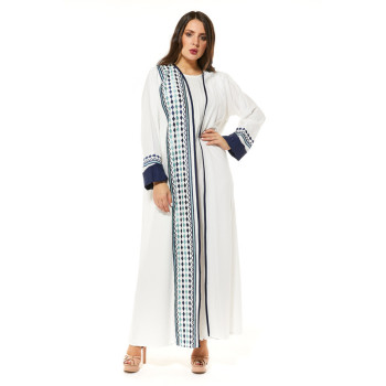 White Abaya with embroidery