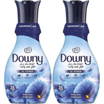 Downy Fabric Softener Concentrate, All-In-One, Valley Dew Scent, 2 X 1L