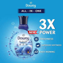 Downy Fabric Softener Concentrate, All-In-One, Valley Dew Scent, 2 X 1L