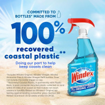 Windex Glass And Window Cleaner Spray Bottle, Bottle Made From 100 Percentage Recycled Plastic, Surface Cleaning Spray, Original Blue Scent, 23 Fl Oz (Pack Of 2)