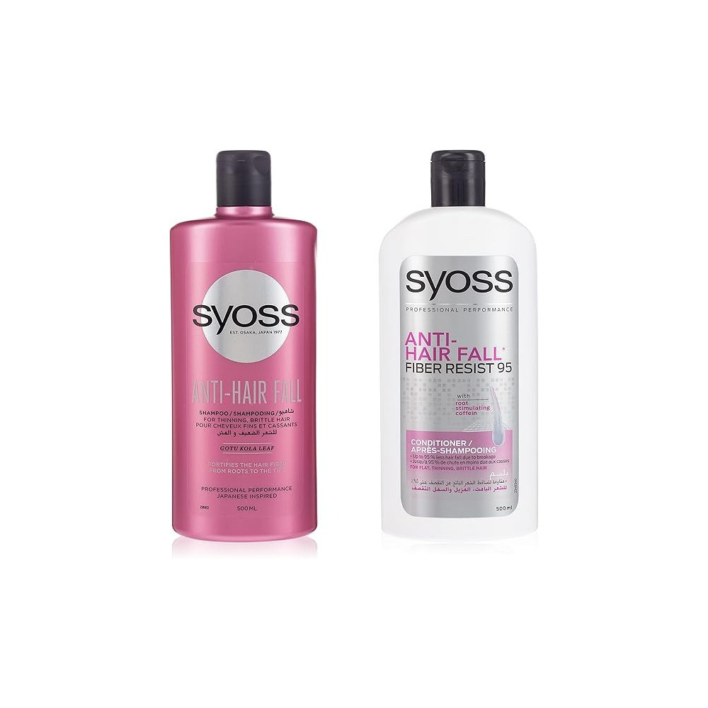 Syoss Ant Hair Fall Shampoo Plus Conditioner, 2 X 500 Ml
