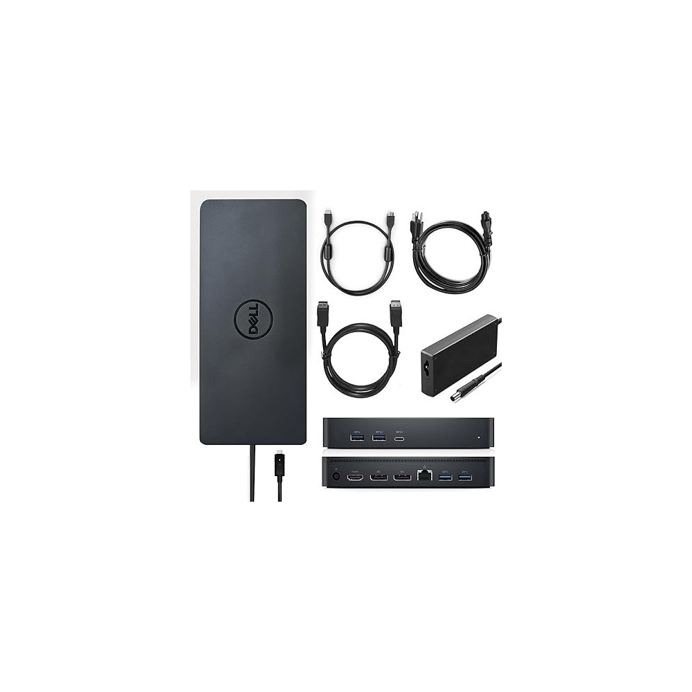 FKA Dell Performance Universal Dock D6000S, Docking Station D6000S with USB-C/USB-A PowerShare Options, Connect Upto Three 4K Displays Plus ZoomSpeed HDMI Cable Plus ZoomSpeed DisplayPort Cables