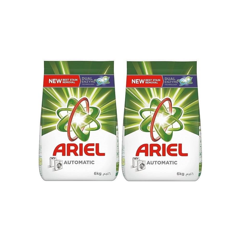 Ariel Automatic Laundry Powder Detergent, Original Scent, 6 kg, Dual Pack