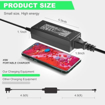 Adaptake 45W Laptop Charger for HP, 19.5V Power Adapter Compatible with HP Stream 11 13 14 Series, Elitebook Folio, Spectre Ultrabook, Pavilion Touchsmart and More(4.5mm x 3mm)