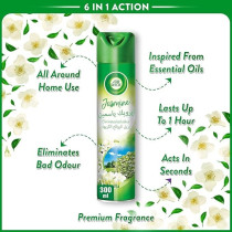 Air wick Jasmine Aerosol, Easy to Use Air Freshener, Eliminates Bad Odour like Cat Litter Smell, 300 ml