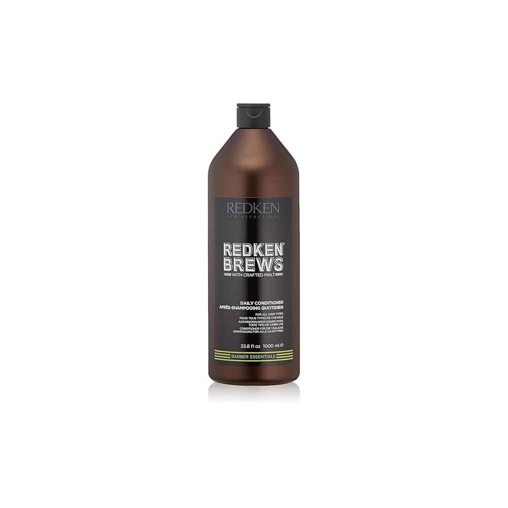 Redken Brews Daily Conditioner For Men Soft and Shiny Hair Detangling Men's Conditioner Strengthen and Moisturize Dry Hair For All Men's Hair Types