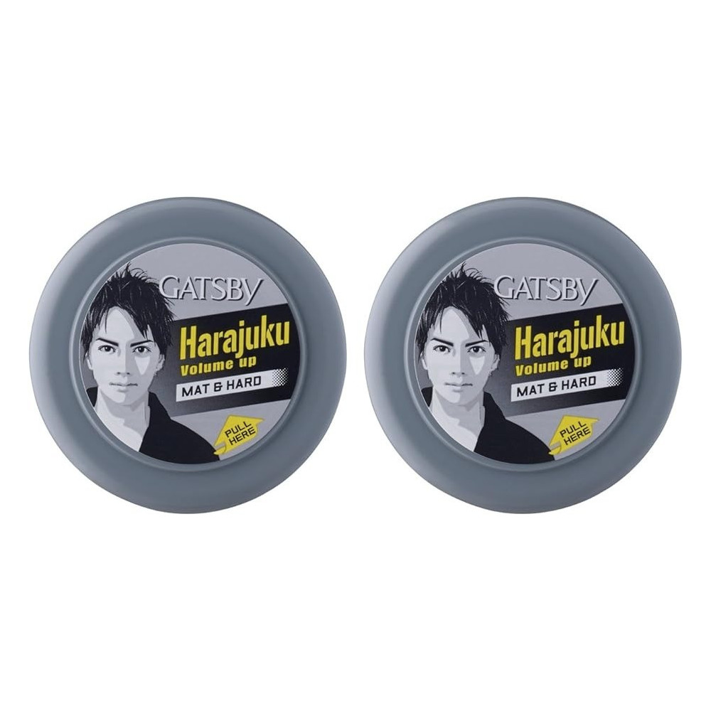 Gatsby Hair Styling Wax, Mat and Hard, 75g (Pack of 2)
