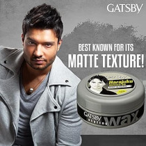 Gatsby Hair Styling Wax, Mat and Hard, 75g (Pack of 2)