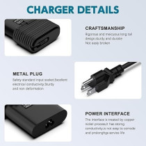 90W Charger USB Type-C For Dell Laptop Charger, Black