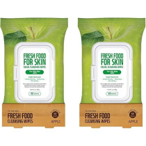 Farmskin Freshfood For Skin Facial Cleansing Wipes, 60 Count, Pack Of 2