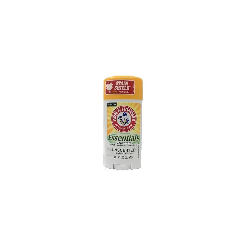 Arm & Hammer Essentials Natural Deodorant Unscented, 71 g, Pack Of 3