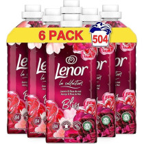 Lenor Fabric Softener 504 Washes, Jasmine And Rose Liquid Fabric Softener, Pack Of 6, 1764 ml