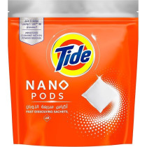 Tide Nano Pods, Fast Dissolving Sachets, Stain-Free Clean Laundry, Pack Of 18 Sachets