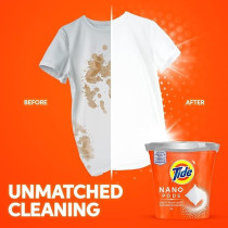 Tide Nano Pods, Fast Dissolving Sachets, Stain-Free Clean Laundry, Pack Of 18 Sachets