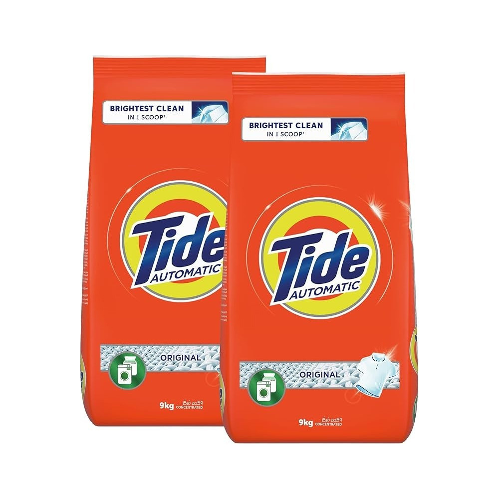 Tide Automatic Laundry Detergent Powder, Pack Of 2, 9 Kg