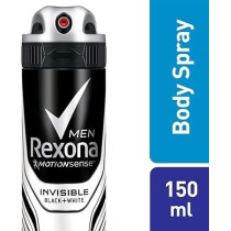 Rexona Motion Sense Invisible Black+White Anti-Perspirant Spray, 150 ml