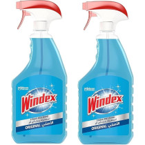 Windex Glass Cleaner, Streak Free Shine, Works On Smudges And Fingerprints, Original, Pack Of 2 x 750 ml
