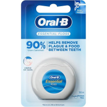 Oral-B Essential Unwaxed Dental Floss For Unisex, Shred Resistant, 50 M