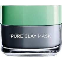 L'Oreal Paris Pure Clay Black Face Mask With Charcoal, Detoxifies And Clarifies, 50 Ml