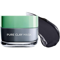 L'Oreal Paris Pure Clay Black Face Mask With Charcoal, Detoxifies And Clarifies, 50 Ml