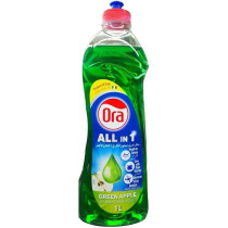 Ora All In 1 Green Apple Dishwashing Liquid, 1 Litre