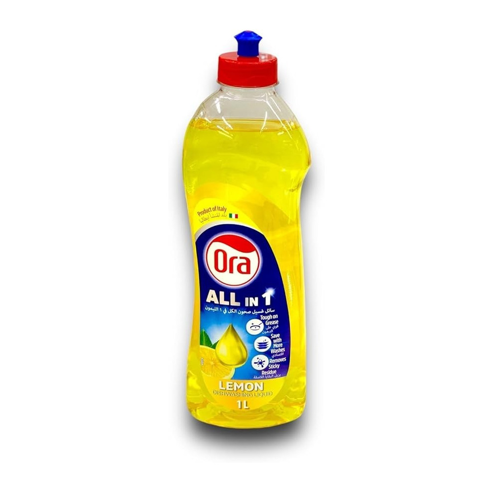 Ora All In 1 Lemon Dishwashing Liquid, 1 Litre