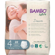 Bambo Nature Premium Eco-friendly Training Pants, Size 4, 22 Count