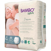 Bambo Nature Premium Eco-friendly Training Pants, Size 4, 22 Count