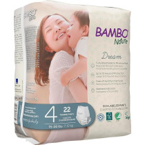Bambo Nature Premium Eco-friendly Training Pants, Size 4, 22 Count
