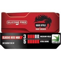 Vatika Naturals Classic Bees Hair Wax Silicon-Free Medium Hold, 150 ml